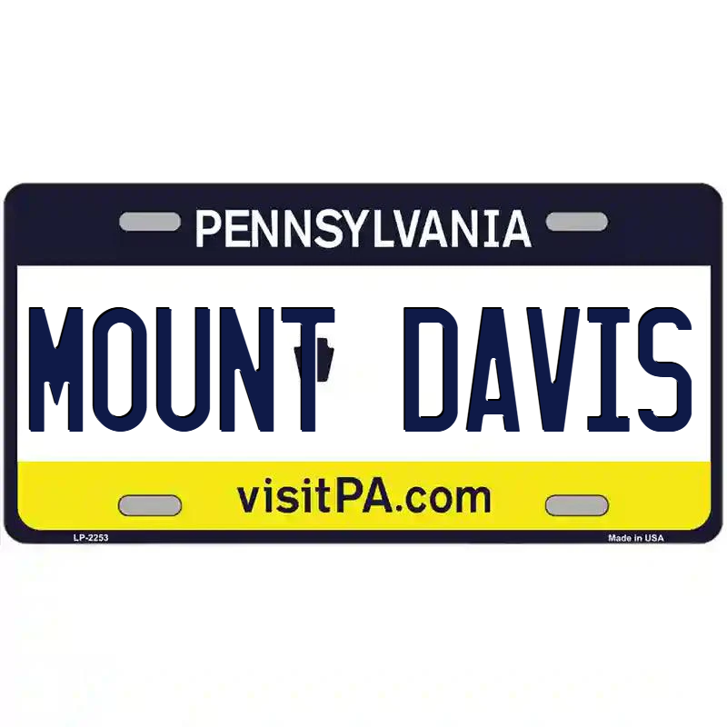 Mount Davis Pennsylvania Metal Sign