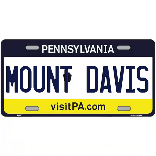 Mount Davis Pennsylvania Metal Sign