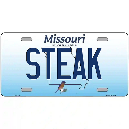 Steak Missouri Metal Sign