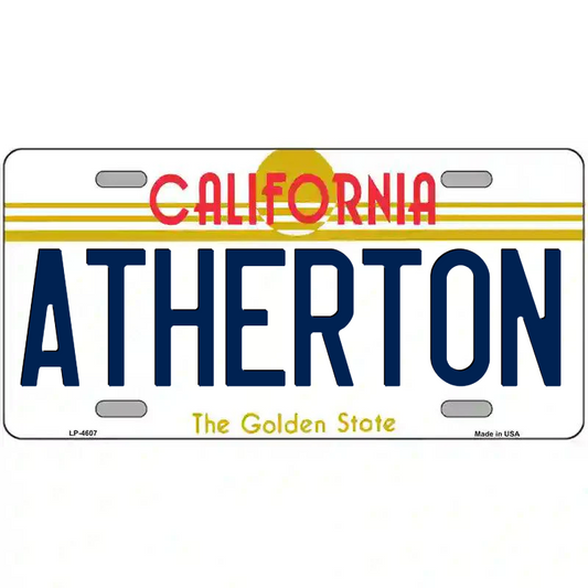 Atherton California Metal Sign