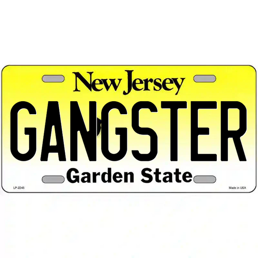 Gangster New Jersey Metal Sign