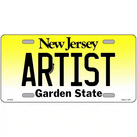 Artist New Jersey Metal Sign