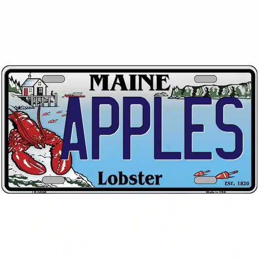 Apples Maine Lobster Metal Sign