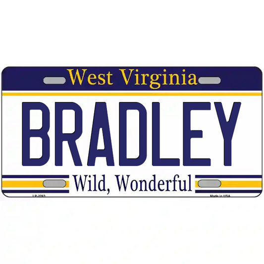 Bradley West Virgina Metal Sign