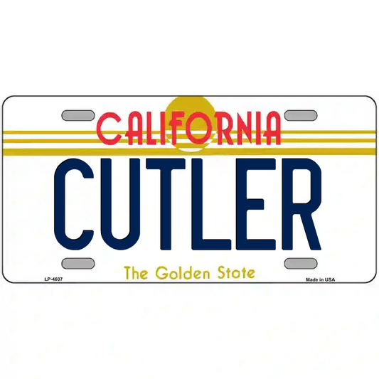 Cutler California Metal Sign