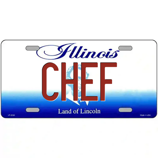 Chef Illinois Metal Sign