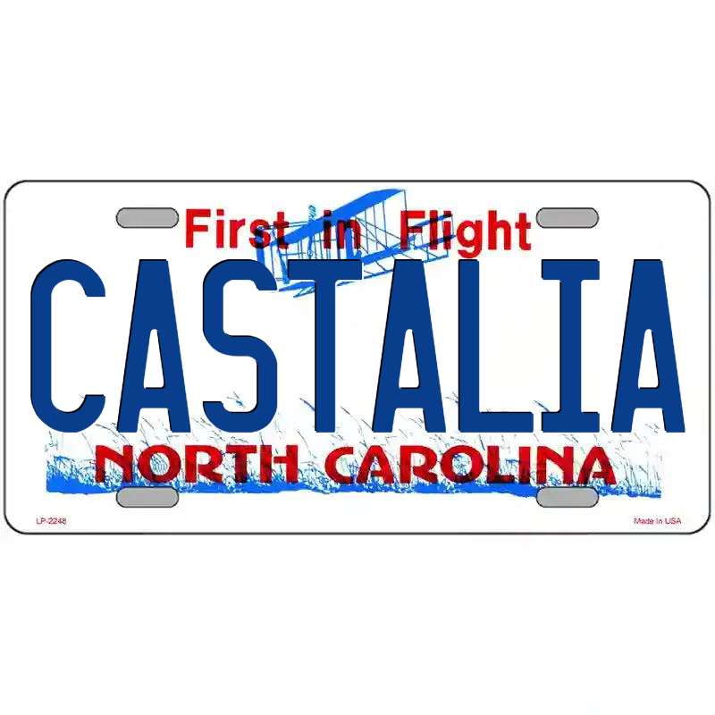 Castalia North Carolina Metal Sign
