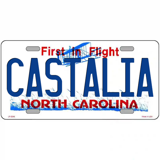 Castalia North Carolina Metal Sign