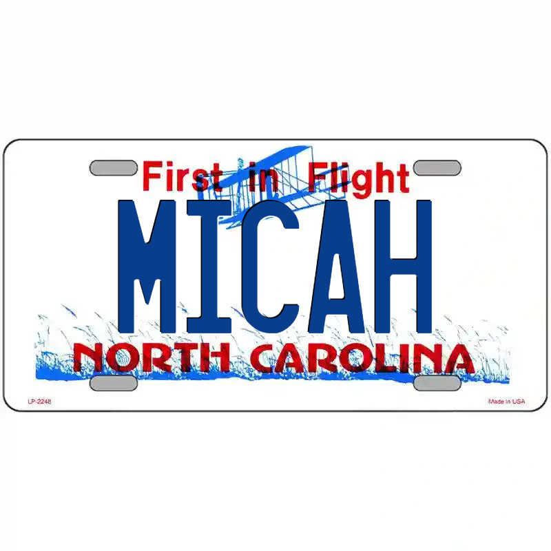 Micah North Carolina Metal Sign