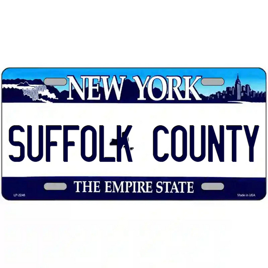 Suffolk County New York Blue Metal Sign
