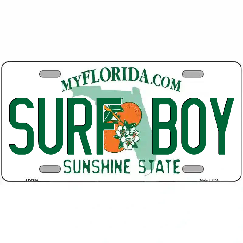 Surf Boy Florida Metal Sign