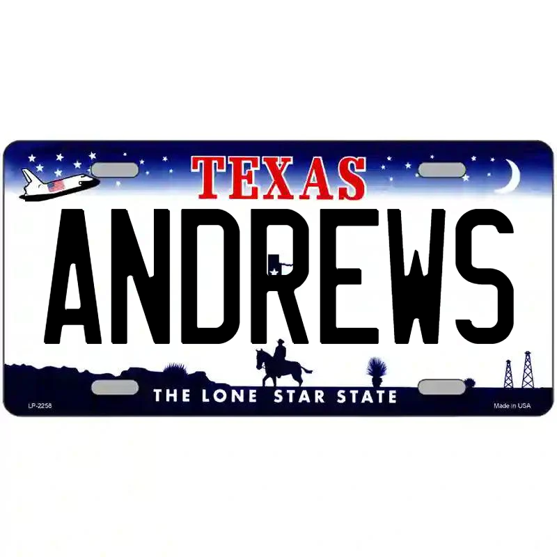 Andrews Texas Metal Sign