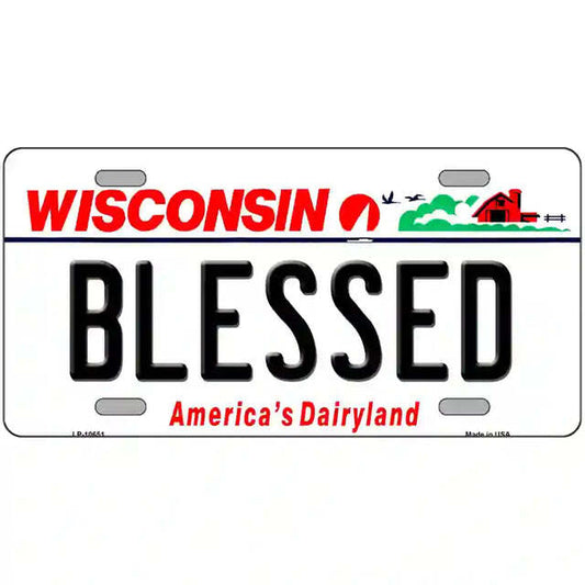 Blessed Wisconsin Metal Sign