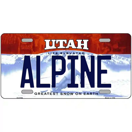 Alpine Utah Metal Sign