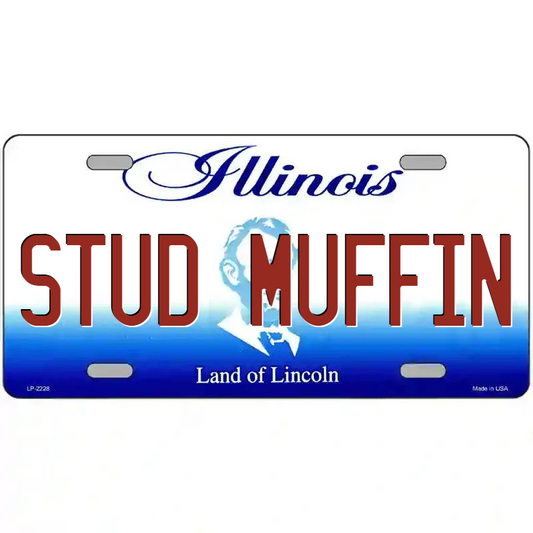 Stud Muffin Illinois Metal Sign