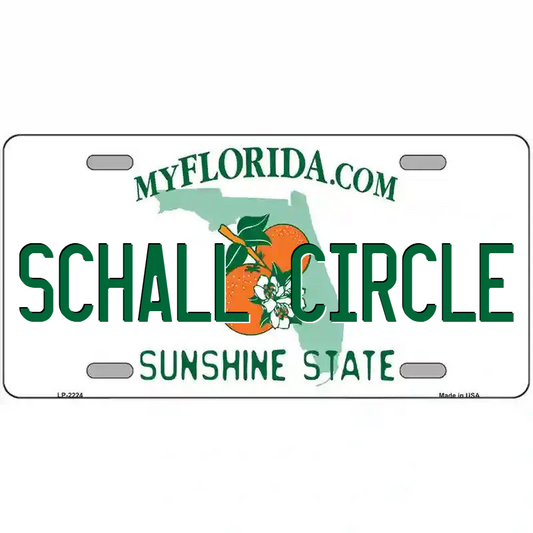 Schall Circle Florida Metal Sign