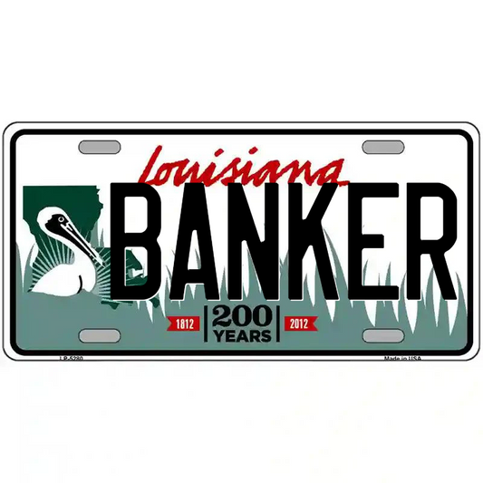 Banker Louisiana Metal Sign