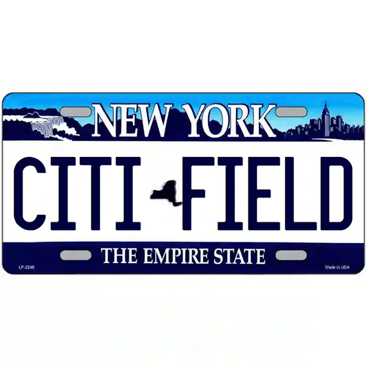 Citi Field New York Blue Metal Sign