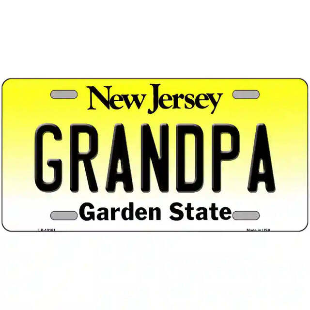Grandpa New Jersey Metal Sign