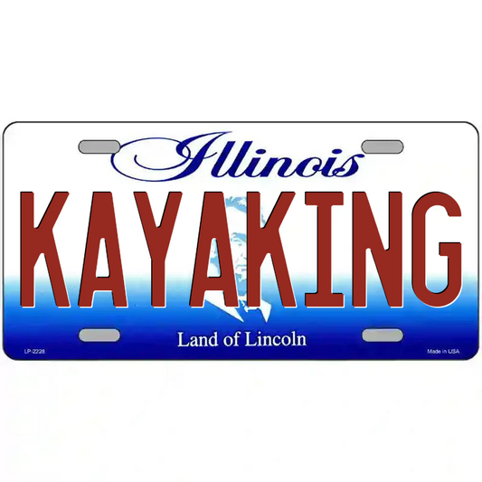 Kayaking Illinois Metal Sign
