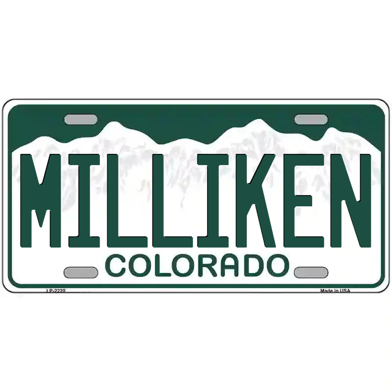 Milliken Colorado Metal Sign