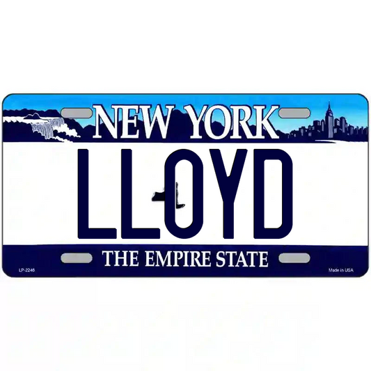 Lloyd New York Blue Metal Sign