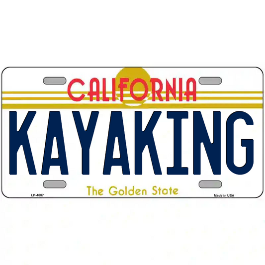 Kayaking California Metal Sign