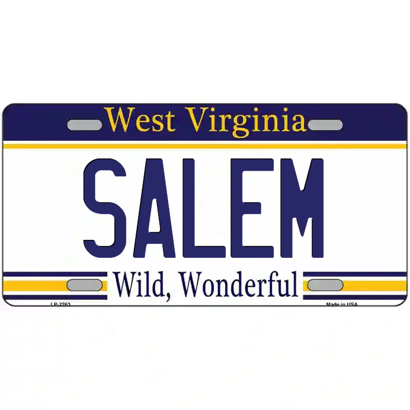 Salem West Virginia Metal Sign