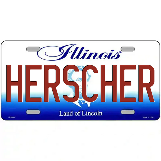 Herscher Illinois Metal Sign