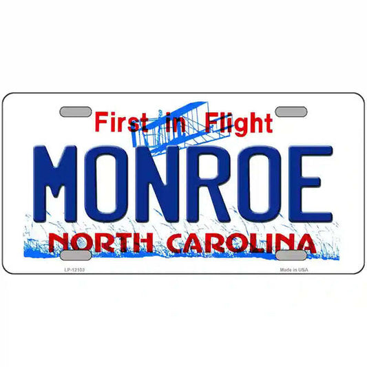 Monroe North Carolina Metal Sign