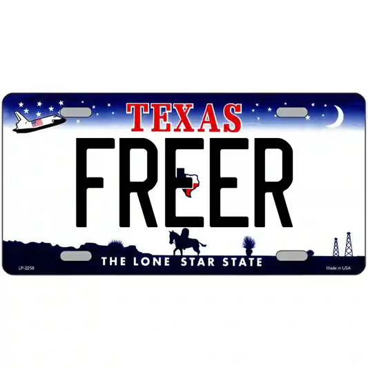 Freer Texas Metal Sign