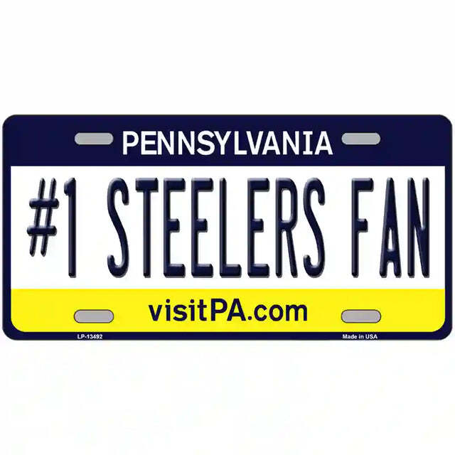 #1 Steelers Fan Pennsylvania Metal Sign