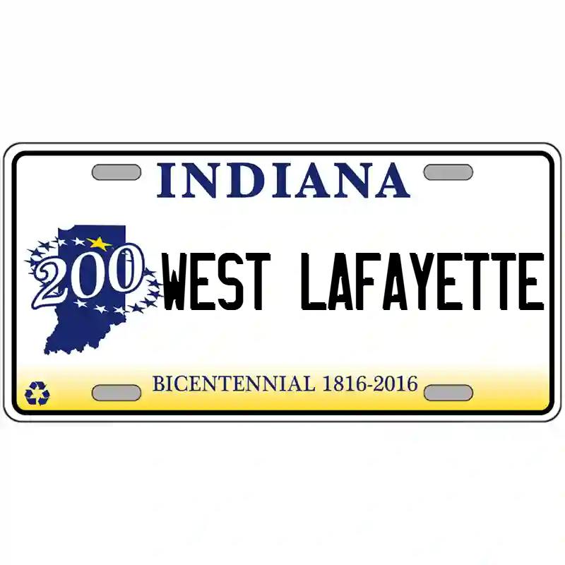 West Lafayette Indiana Bicentennial Metal Sign