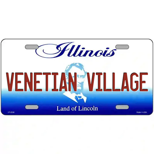 Venetian Village Illinois Metal Sign