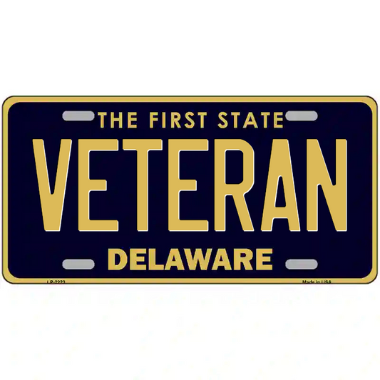 Veteran Delaware Metal Sign