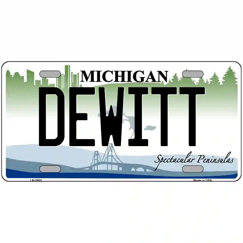 DeWitt Michigan Metal Sign