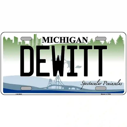 DeWitt Michigan Metal Sign