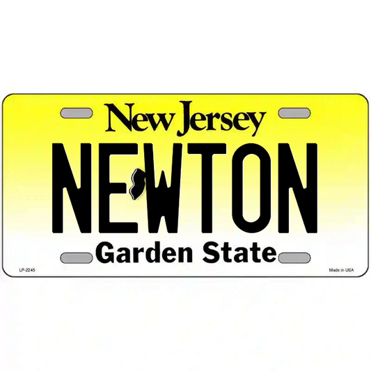 Newton New Jersey Metal Sign