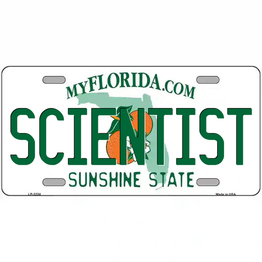 Scientist Florida Metal Sign
