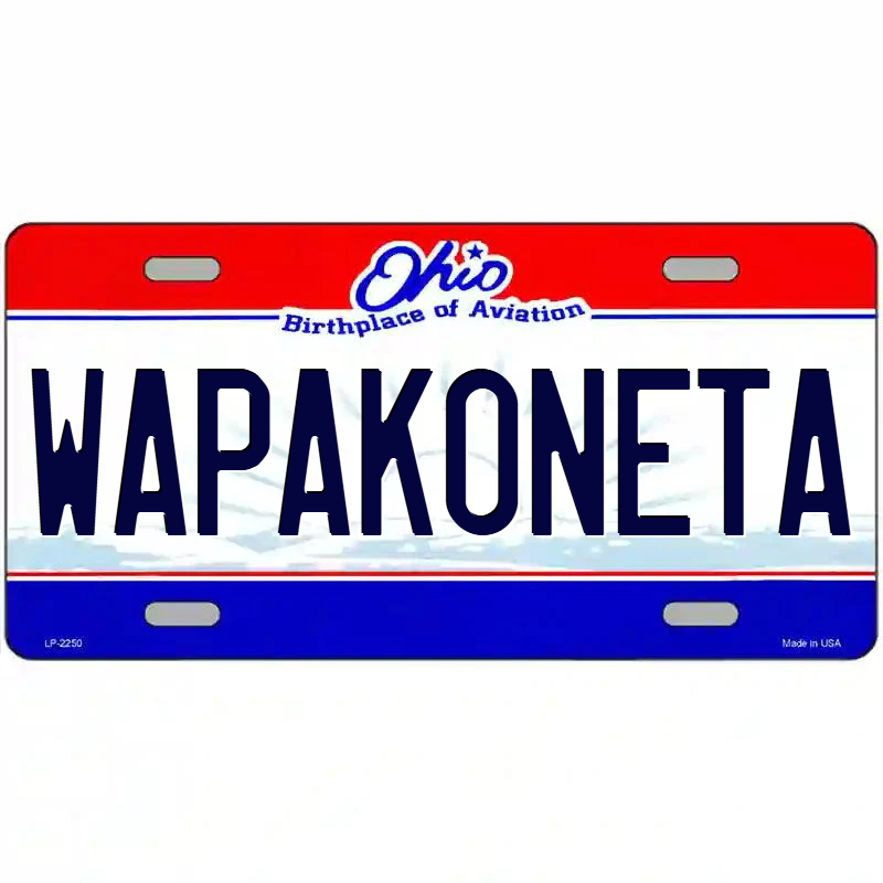 Wapakoneta Ohio Metal Sign