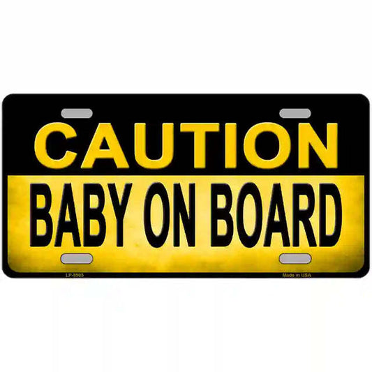 Caution Baby On Board Metal Sign