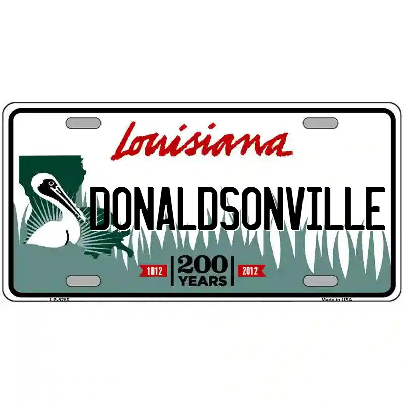 Donaldsville Louisiana Metal Sign