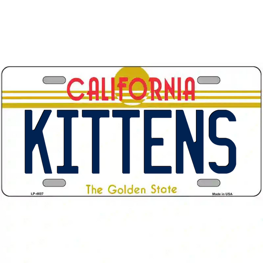 Kittens California Metal Sign