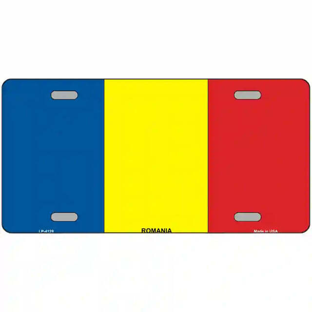 Romania Flag Metal Sign