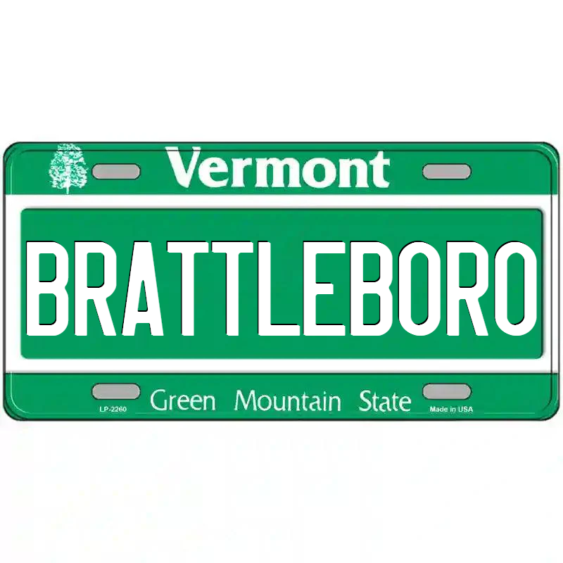 Brattleboro Vermont Metal Sign