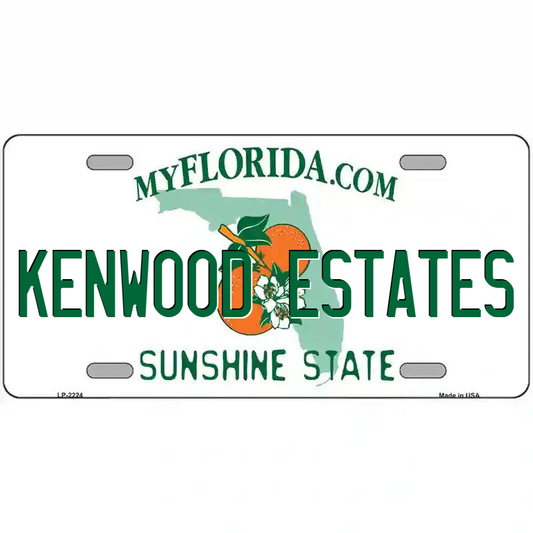 Kenwood Estates Florida Metal Sign