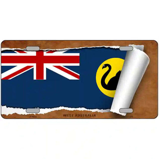 West Australia Australia Scroll Flag Metal Sign