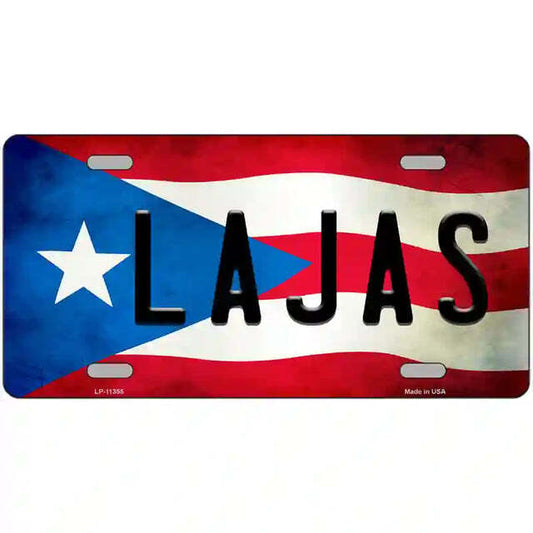 Lajas Puerto Rico Flag Metal Sign