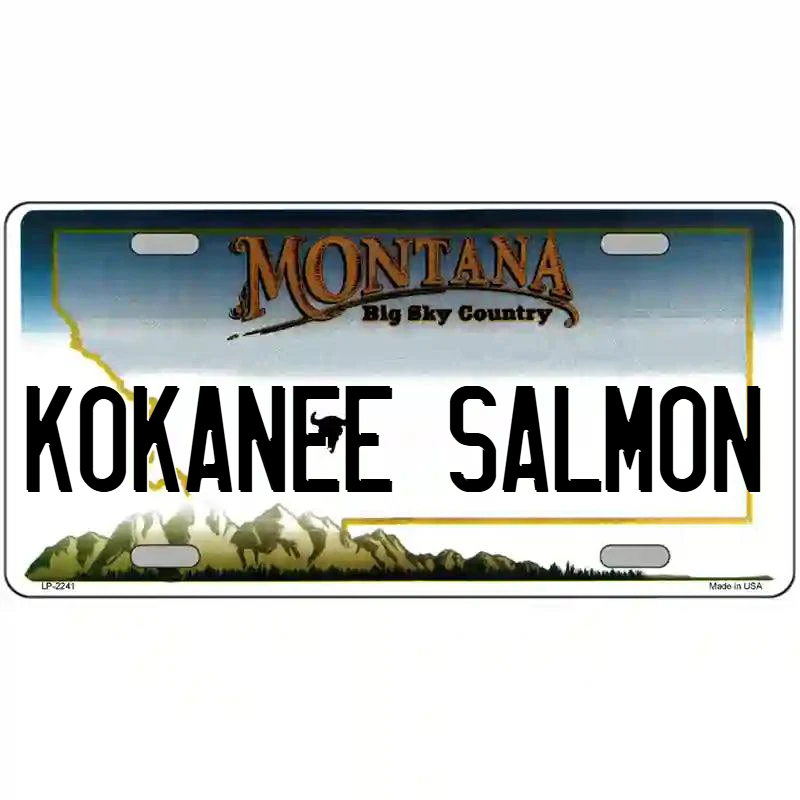 Kokanee Salmon Montana Metal Sign