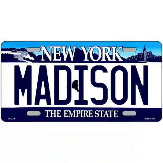 Madsion New York Blue Metal Sign